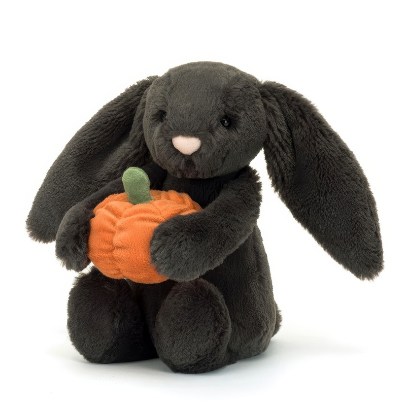 Black Pumpkin Bunny Plush Toy