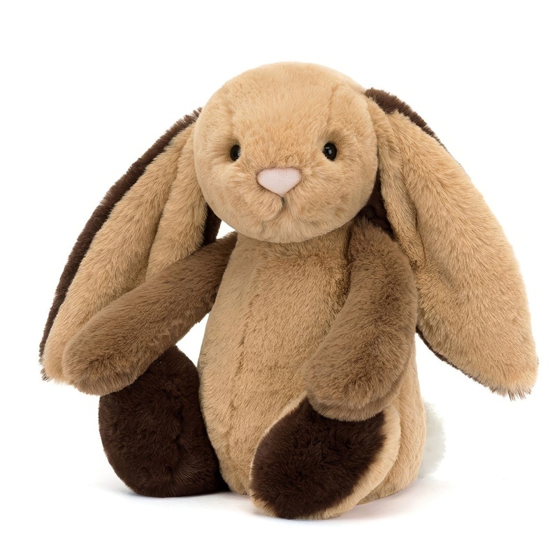 Patchwork Brown Bunny Plush Toy