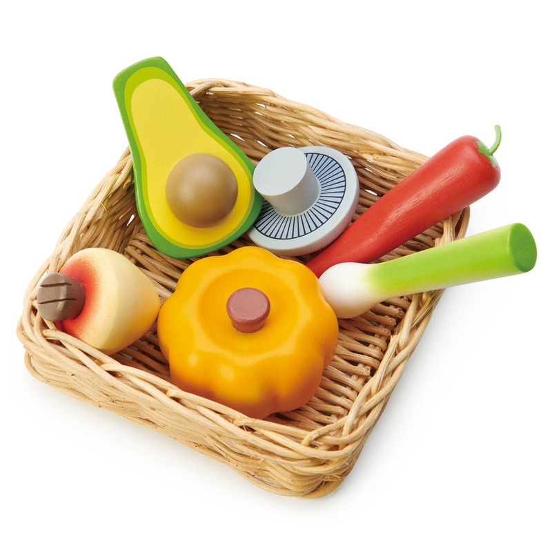 Tender Leaf Wooden Toy Veggie Basket
