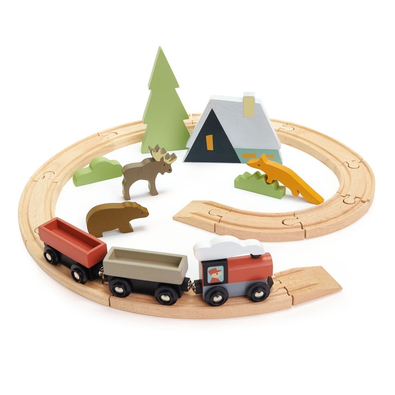Tender Leaf Wooden Treetops Train Set