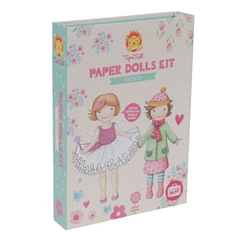 Tiger Tribe Paper Dolls Kit Vintage