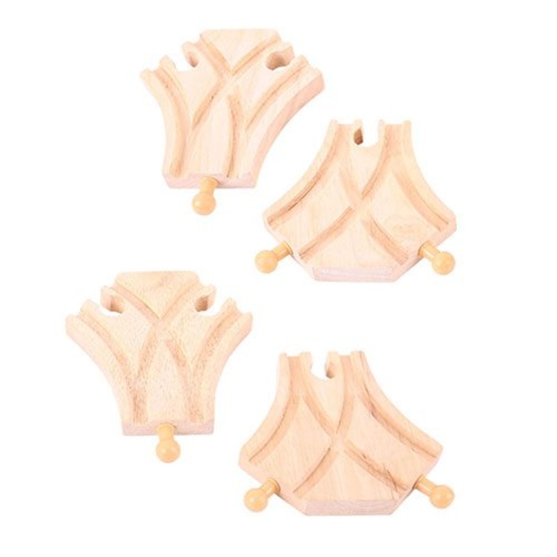 Wooden Train Big Jigs Curved Turnouts