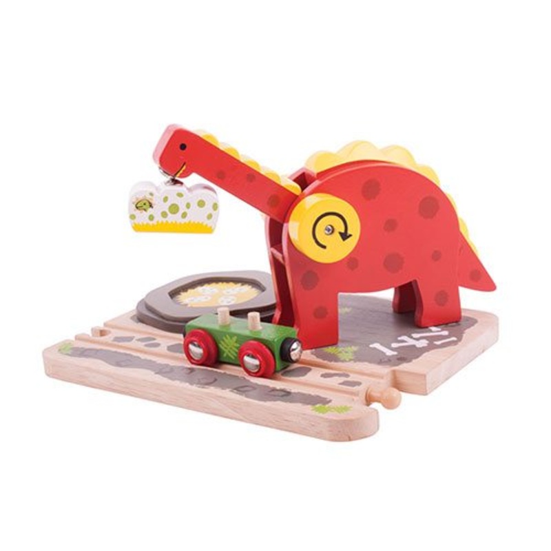 Wooden Train Big Jigs Dino Crane