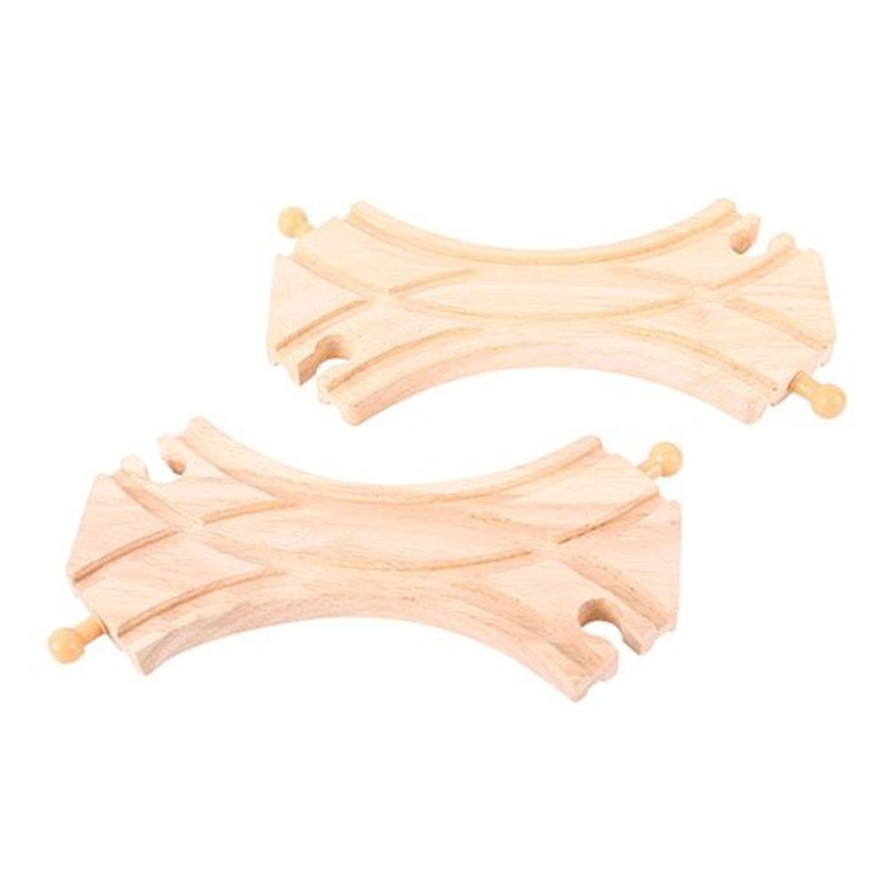Wooden Train Big Jigs Double Curved Turnouts