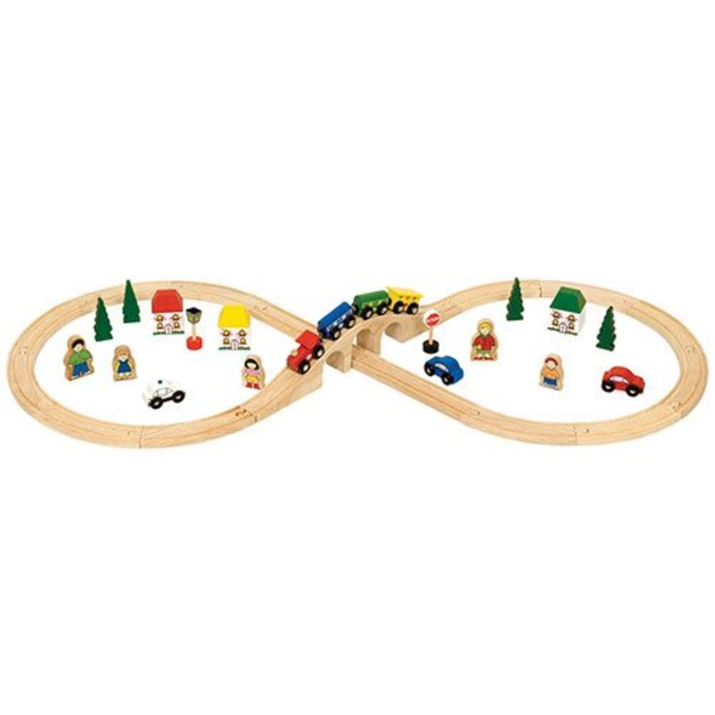 Wooden Train Big Jigs Figure of Eight Train Set