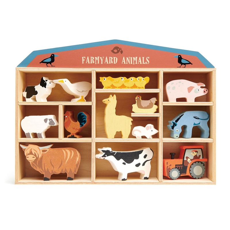 Tender Leaf Wooden Display And Farmyard Animals