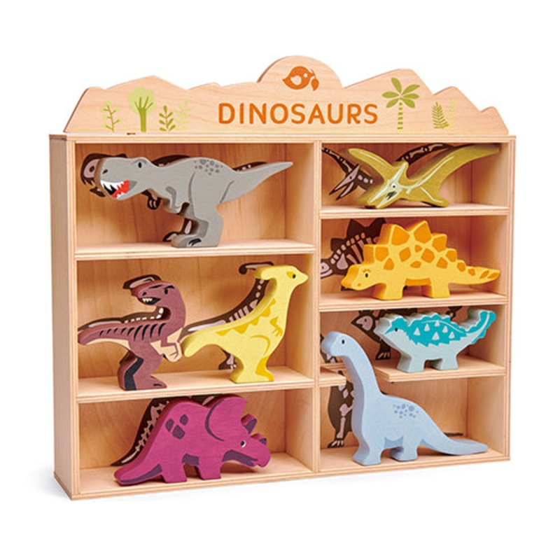 Tender Leaf Wooden Display Dinosaur Animals