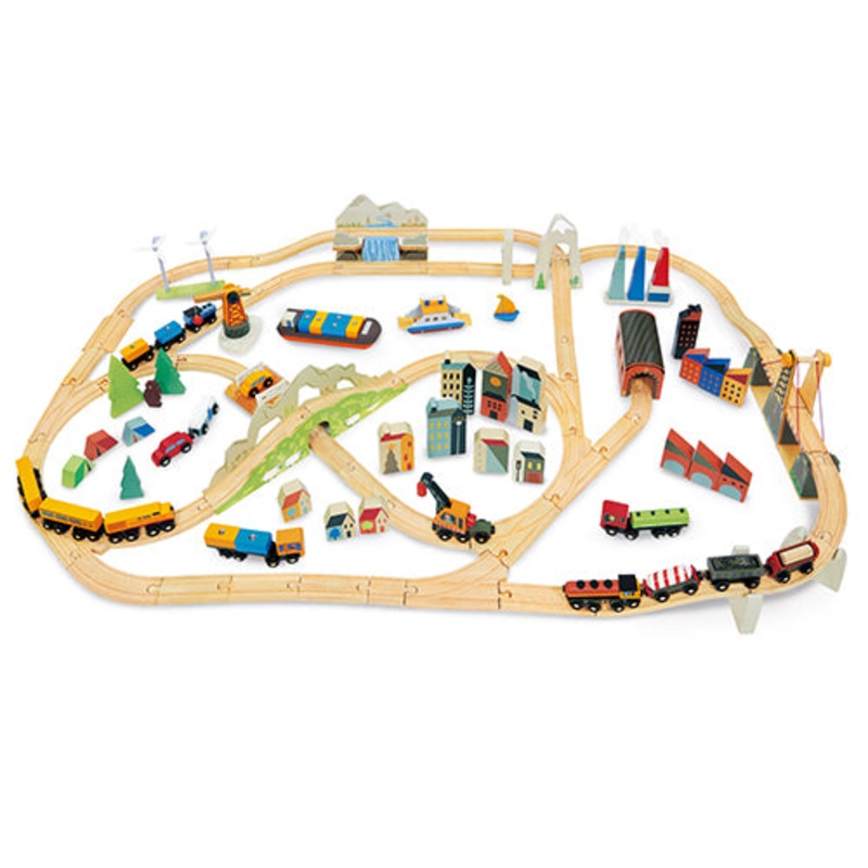Tender Leaf Wooden Mountain View Train Set