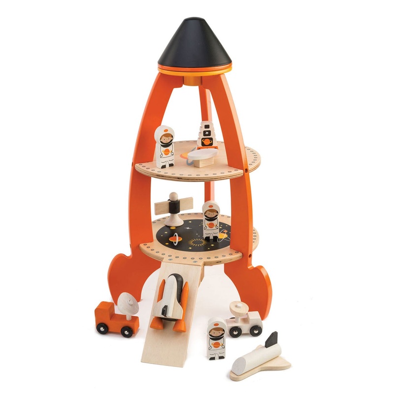Tender Leaf Wooden Toy Cosmic Rocket Set