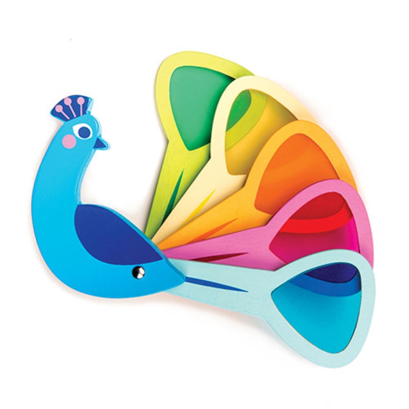 Tender Leaf Wooden Toy Peacock Colours