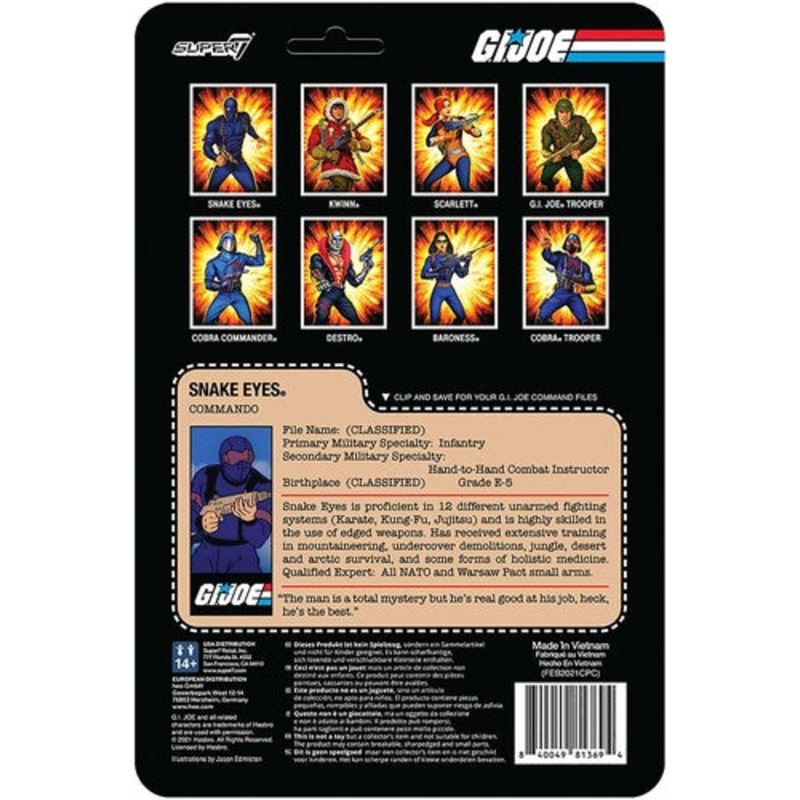 Super7 - G.I. Joe Reaction Figures Wave 1A - Snake Eyes