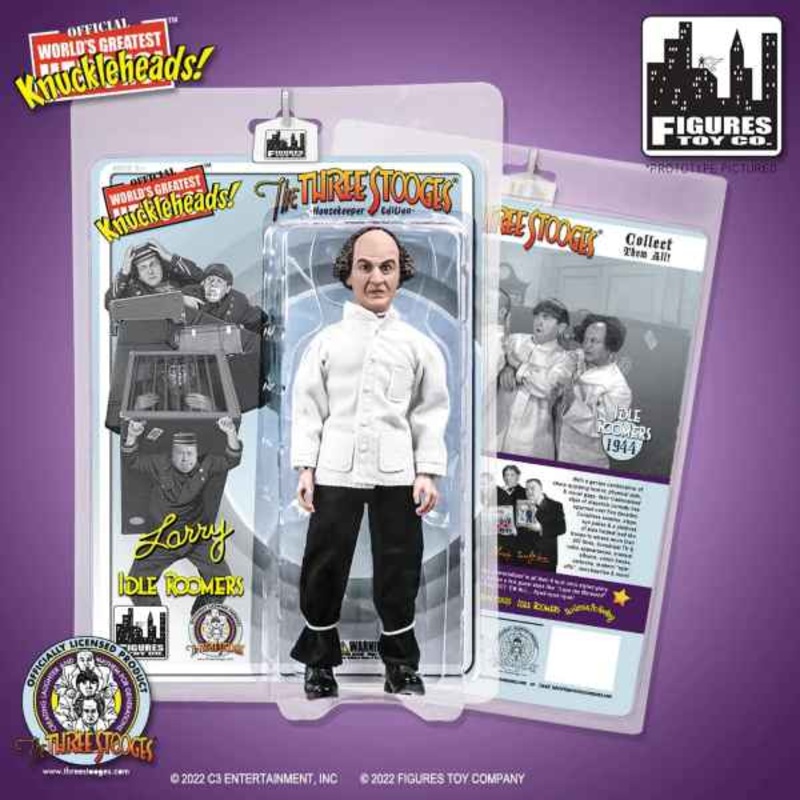 The Three Stooges 8 Inch Action Figures Series: Idle Roomers [Housekeeper Edition] Larry
