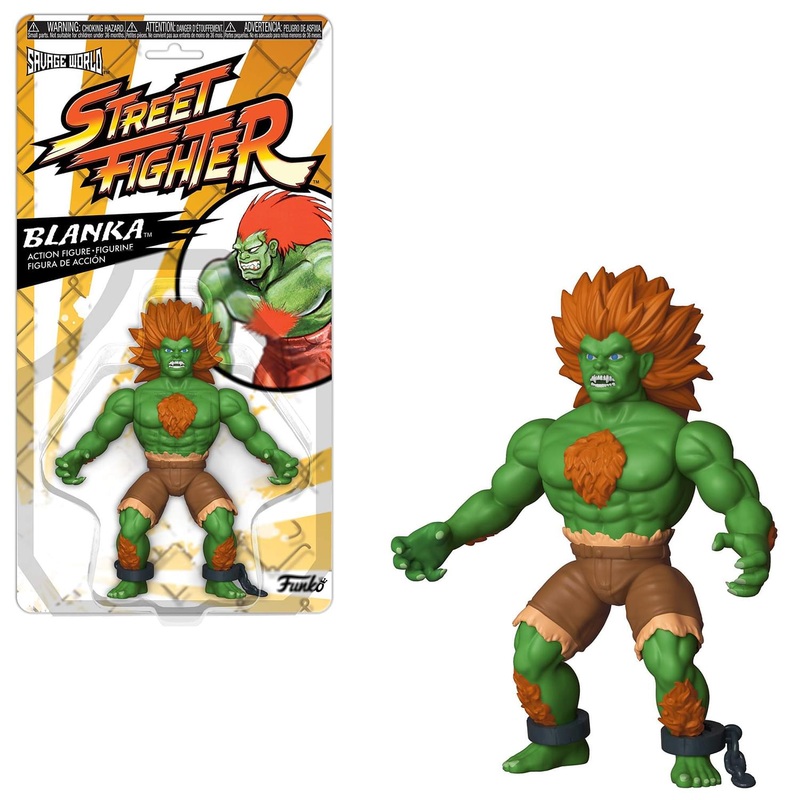 Savage World Street Fighter Funko Vinyl Figure | Blanka Green