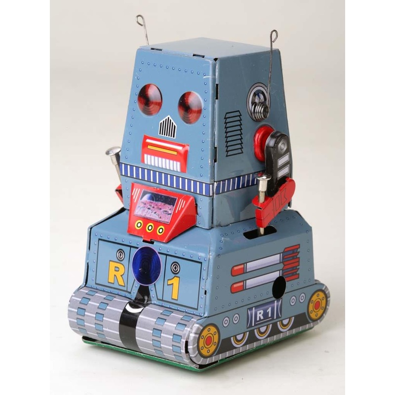 Vintage Style 3.5" Tin Tank Robot