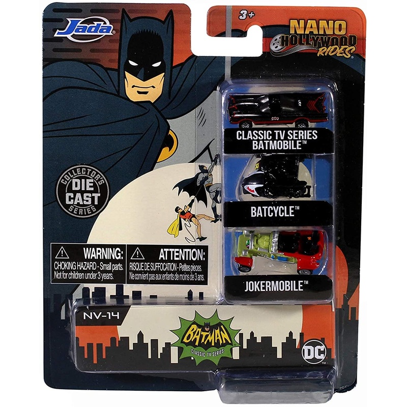 Batman 1966 TV Series Nano Hollywood Rides 3-Pack