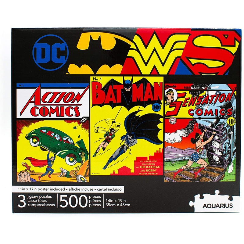 DC Comics 500 Piece Jigsaw Puzzles | Set of 3