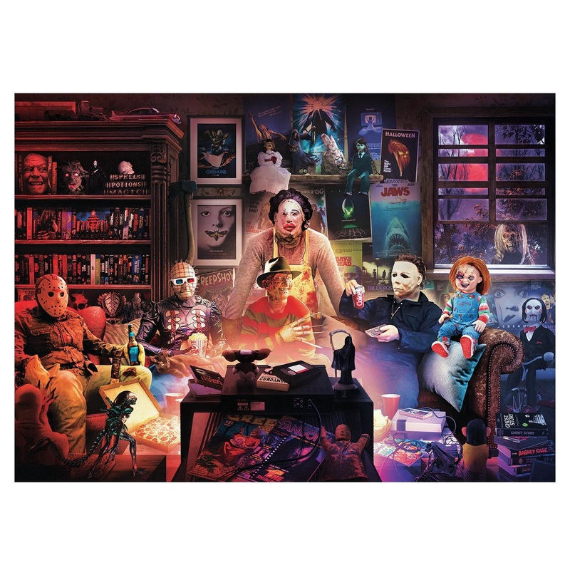 Horror Night Watch Party 1000 Piece Jigsaw Puzzle