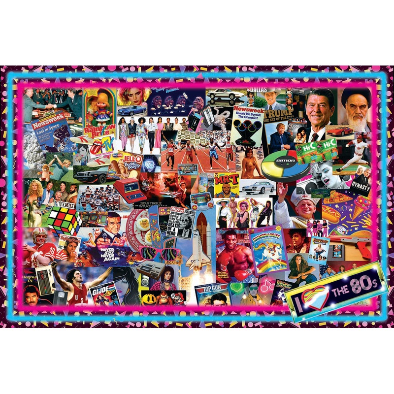 The Crazy 80's! Retro Puzzle For Adults And Kids | 1000 Piece Jigsaw Puzzle