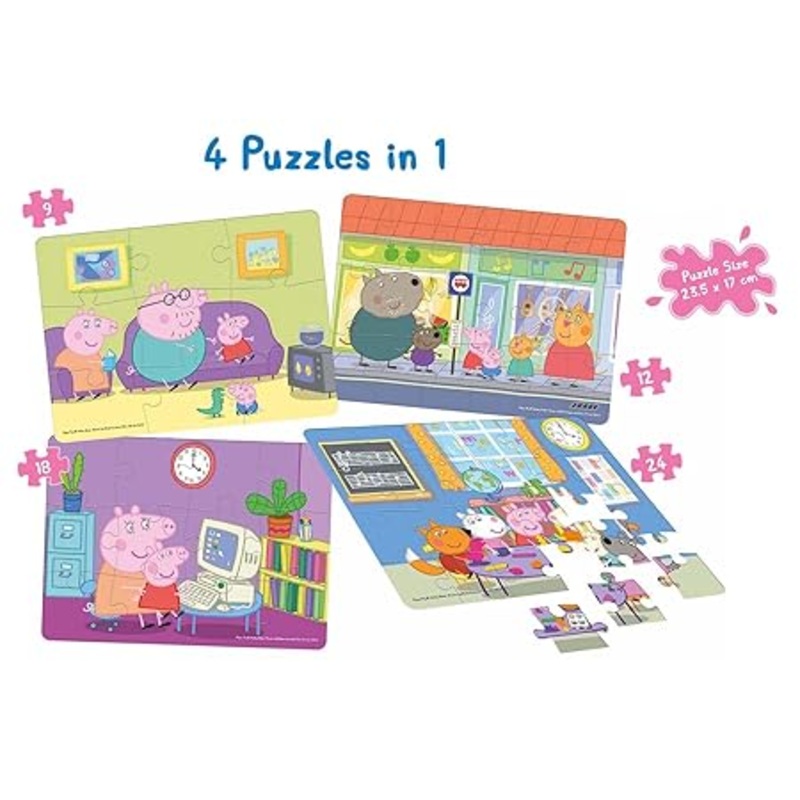 TY-PPP-6501-24 4IN1 PEPPA PIG PUZZLE