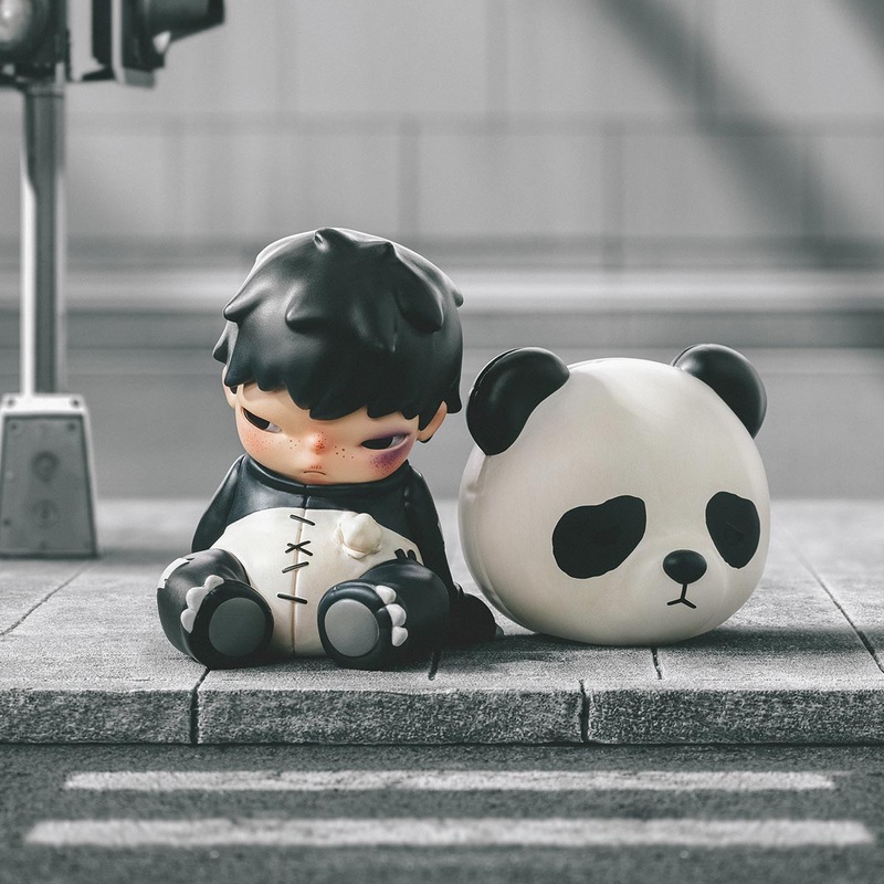 NEWPOP MART Hirono Doll Panda Figure