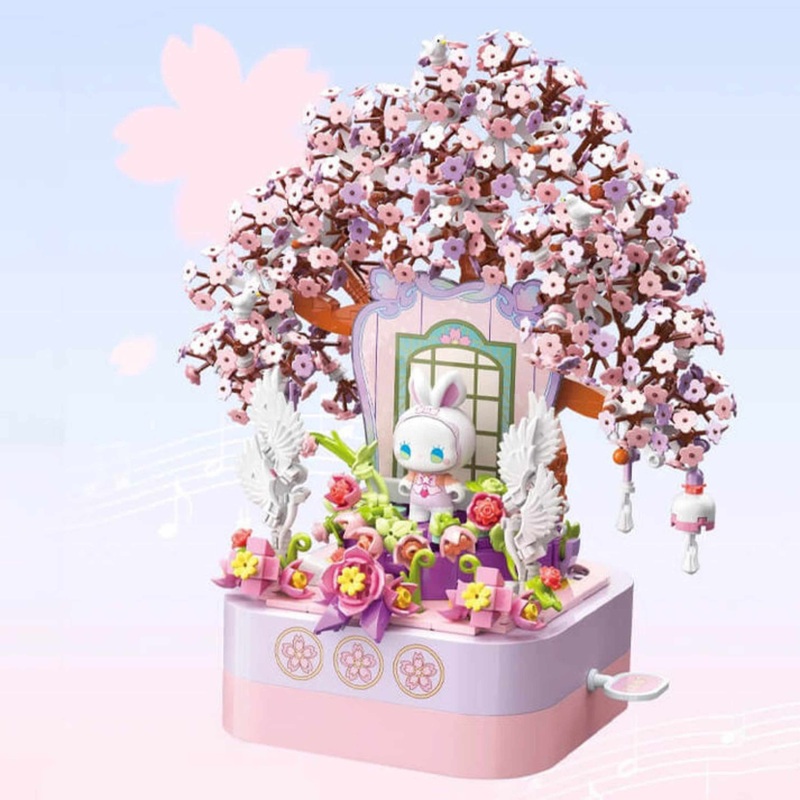 YCC Building Blocks: Emma Rotating Music Box Cherry Blossom