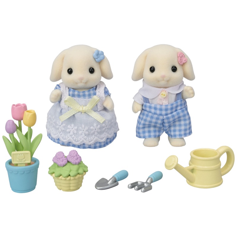 Calico Critters Blossom Gardening Set - Flora Rabbit Sister & Brother
