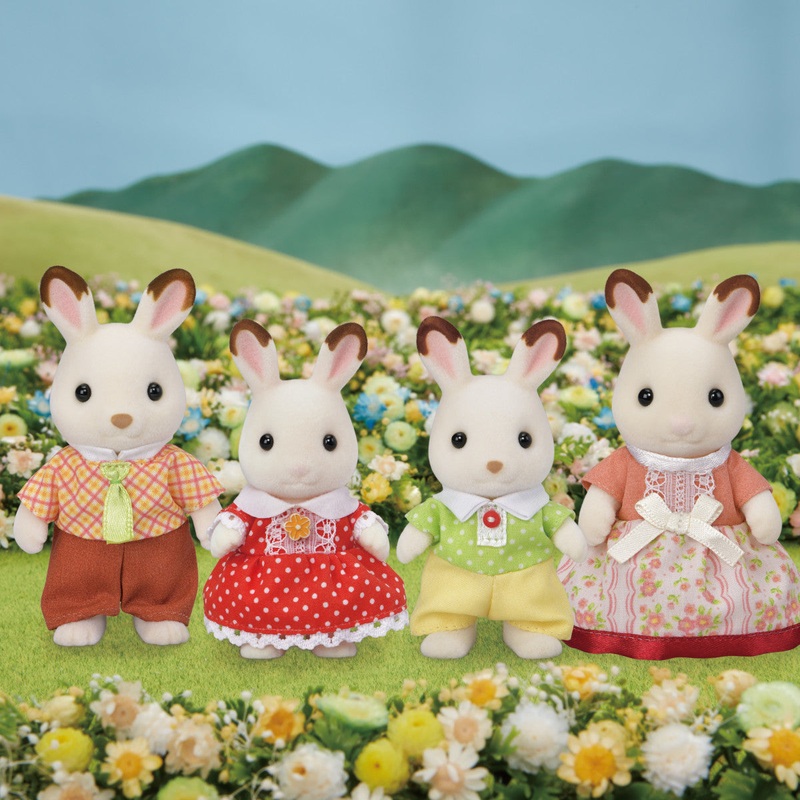Calico Critters Chocolate Rabbit Family Set