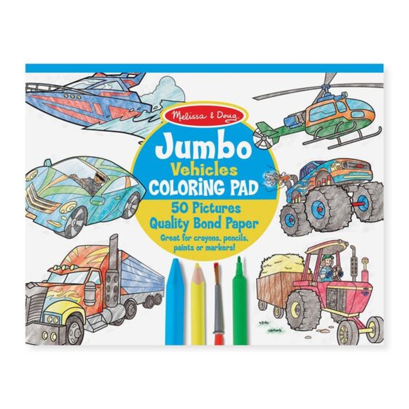 Jumbo Colouring Pad | Vehicles