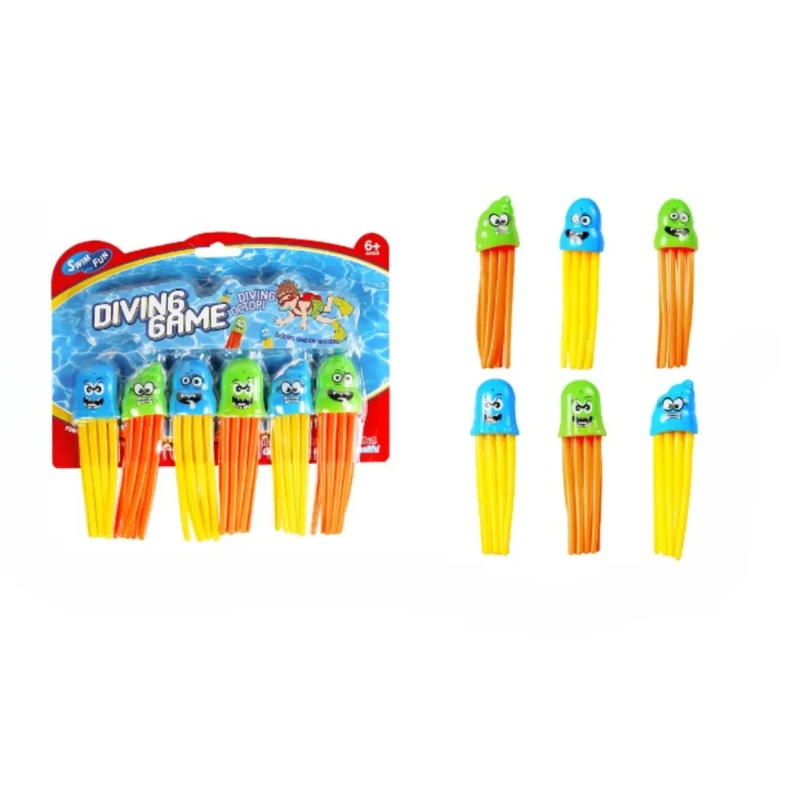 DIVING SPEEDY SQUID TOYS 6PIECES