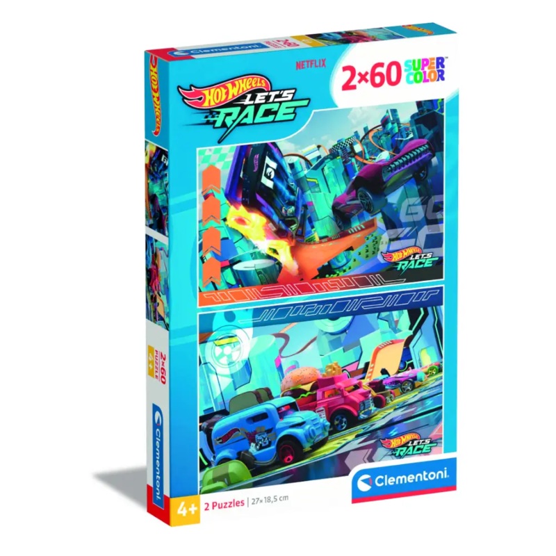 Clementoni Puzzle Hotwheels Racing 2X60pcs