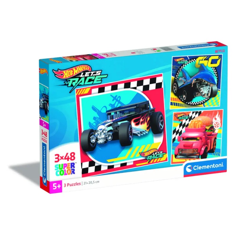 Clementoni Puzzle Hotwheels Trucks 3X48pcs