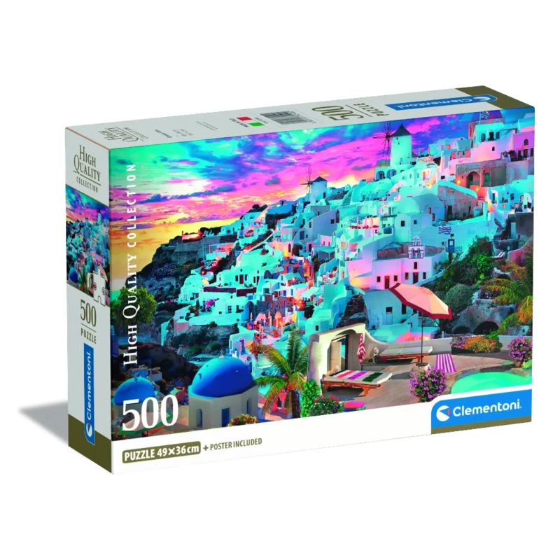 Clementoni Puzzle HQC Greece View+Poster 500pcs