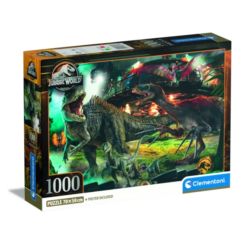 Clementoni Puzzle HQC Jurassic+Poster 1000pcs
