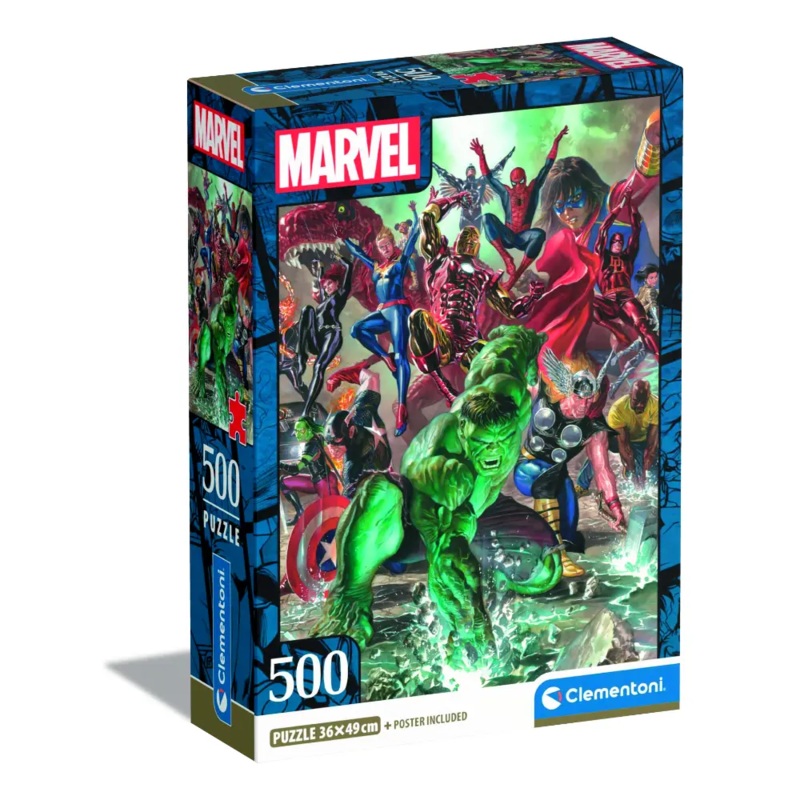 Clementoni Puzzle HQC Marvel+Poster 500pcs