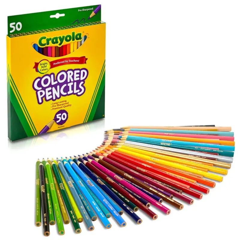 Crayola 50 Ct Colored Pencils Long