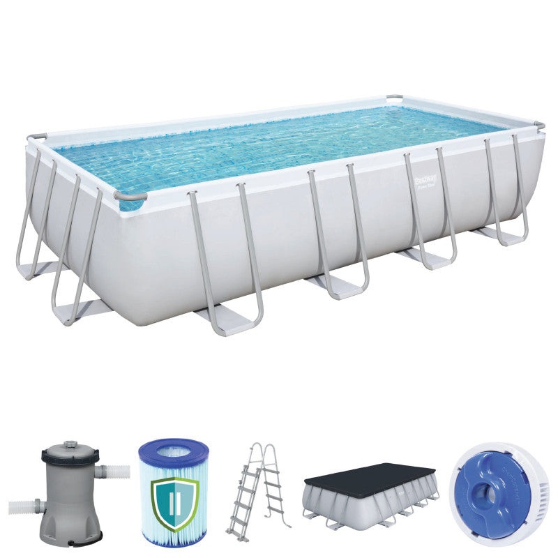 Bestway Power Steel Rectangular Pool Set 4.88m x 2.44m x 1.22m (16' x 8' x 48")