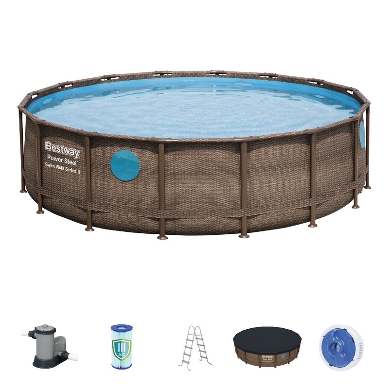 Bestway Power Steel Swim Vista Series Pool Set 4.88m x 1.22m (16' x 48")