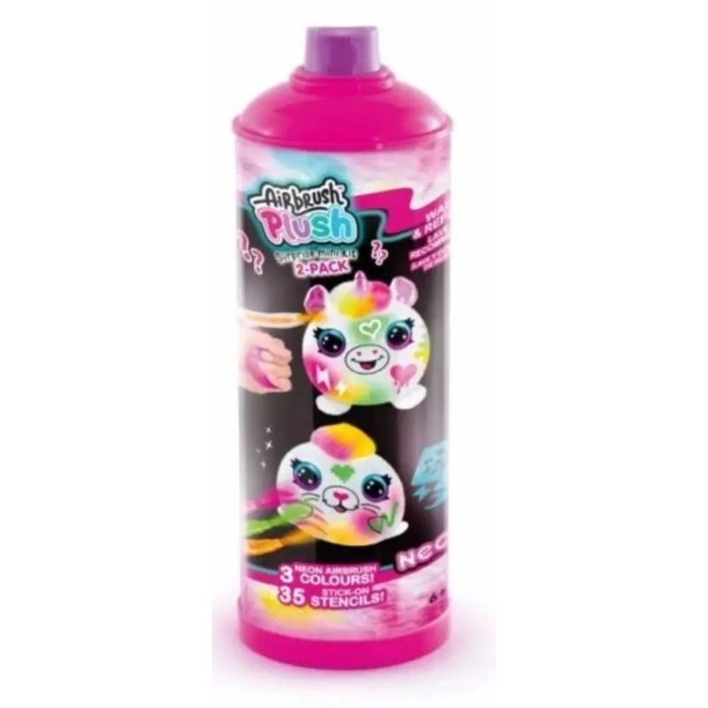 Airbrush Plush Neon Mini Mystery 2Pack