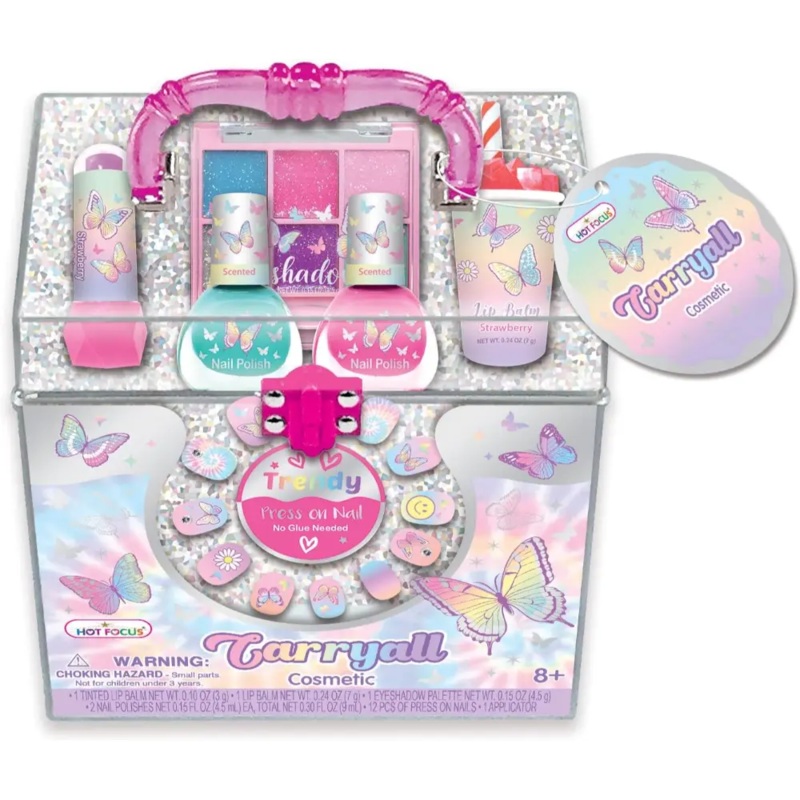 Tye Die Butterfly Carryall Cosmetic Set