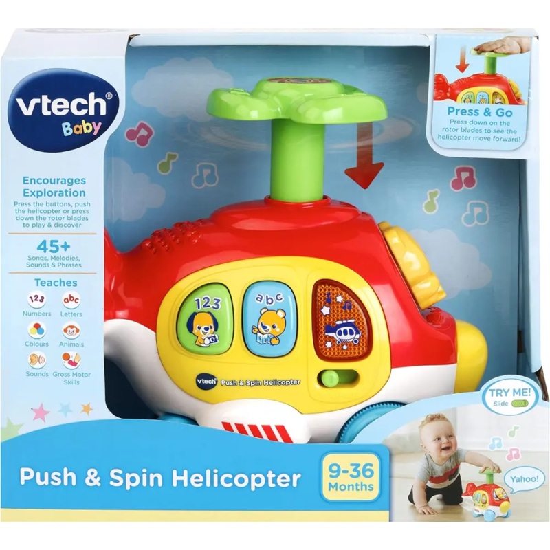 Vetch Push & Spin Helicopter