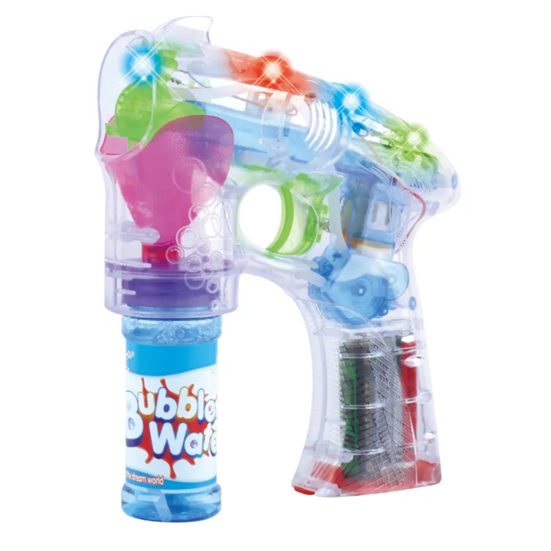 Power Joy Bubble Gun with Lights Battery Operated