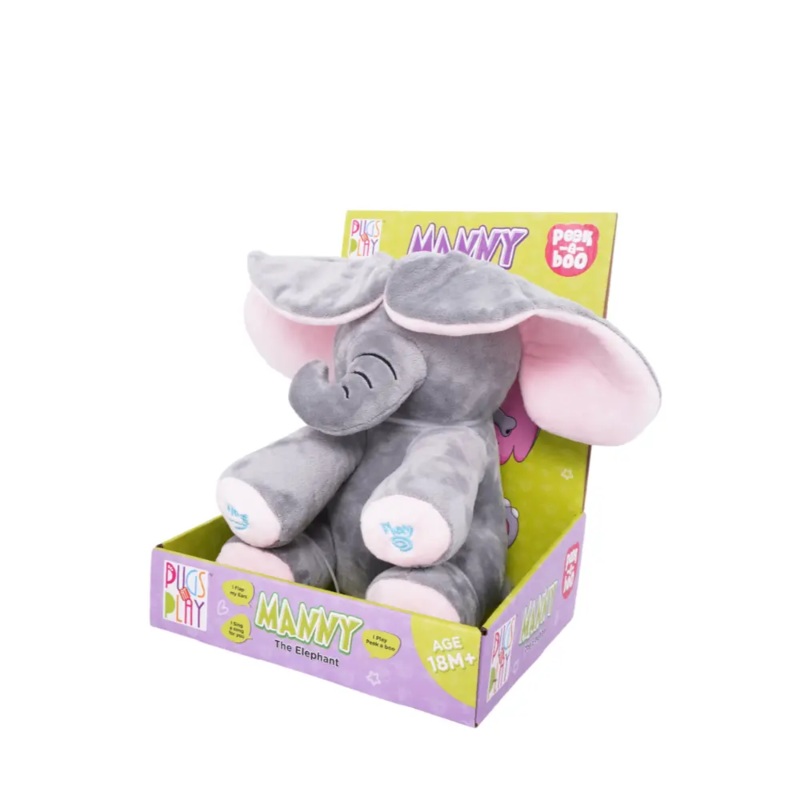 PUGS AT PLAY PEEK A BOO MANNY 10INCH B/O