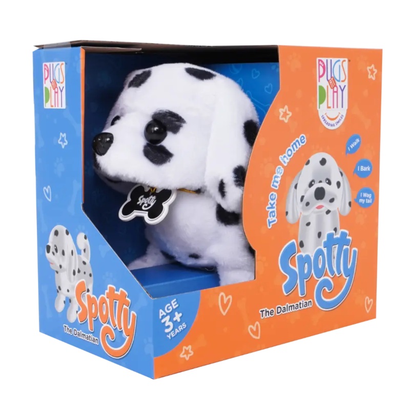 Pugs At Play Walking Spotty 6.5 B/O