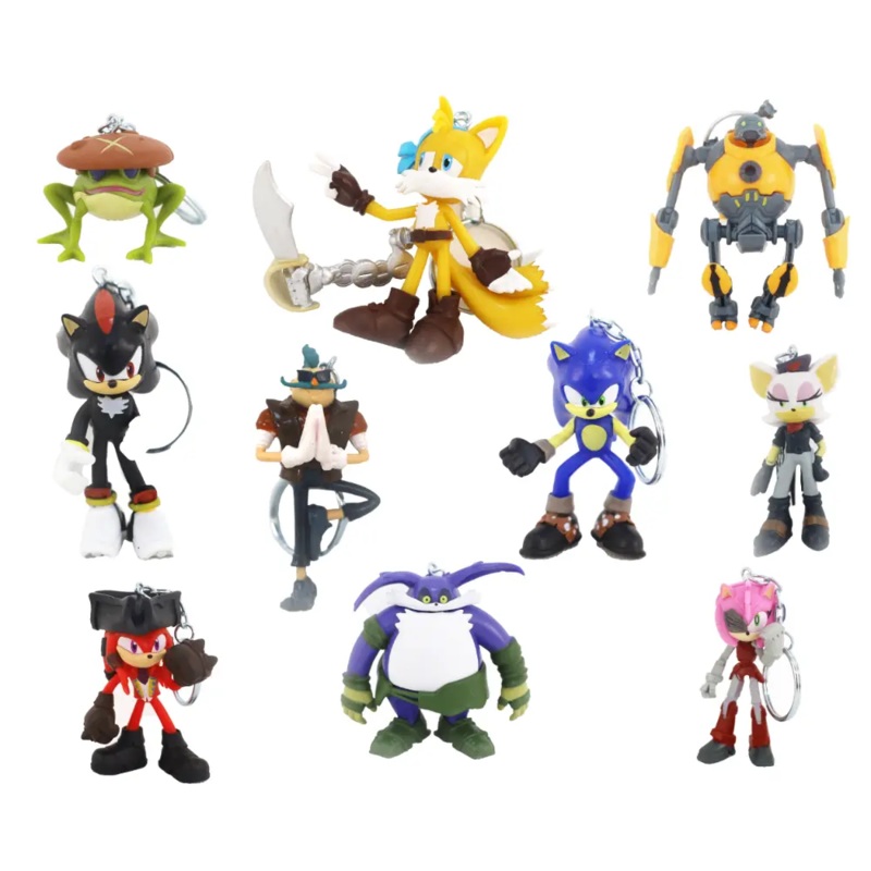 Sonic Figure Key Chain Blister Pack 2.5-Inches 10Asst