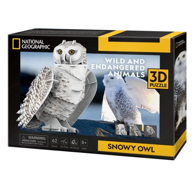 Ngeo 3D Puzzle Snowy Owl 62Pcs
