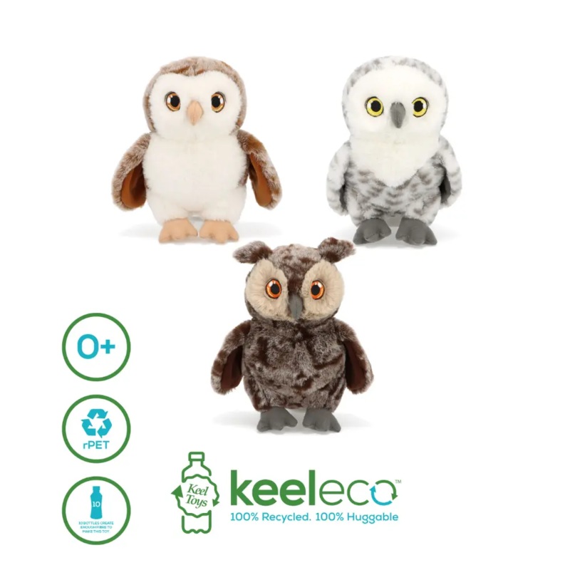 Keeleco Owl 18cm 3Asst