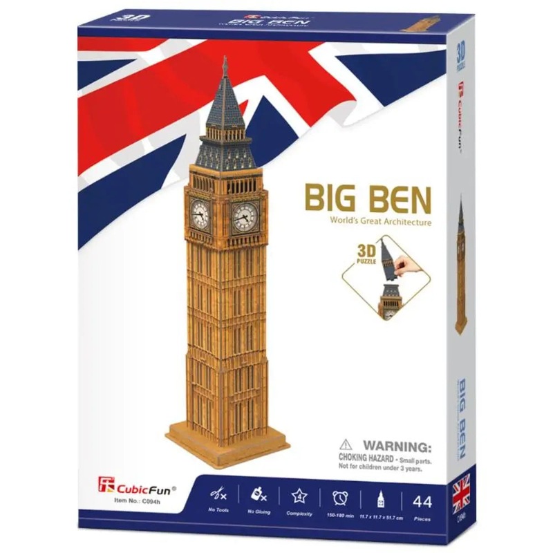 3D PUZZLE BIG BEN LONDON 44-PIECE