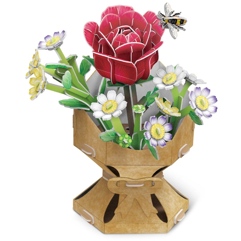 3D Puzzle Rose Flower Bouquet 120pieces