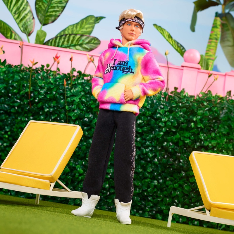 Ken Doll Wearing I Am Kenough Hoodie  Barbie The Movie