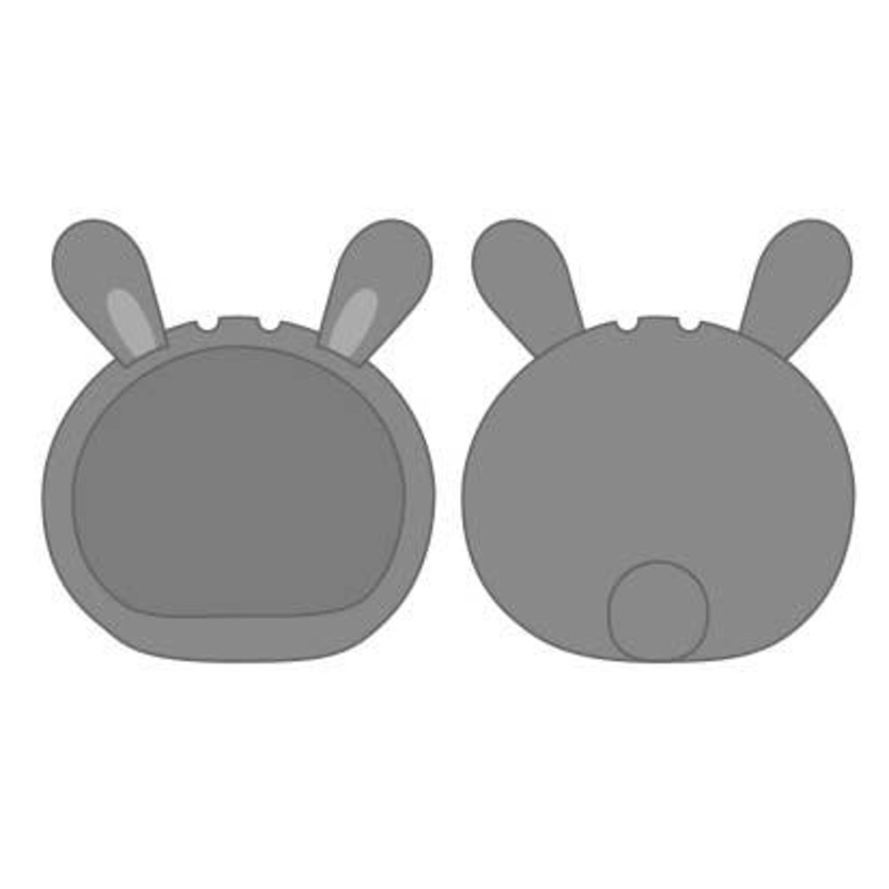 Omanju Nigi Nigi Mascot Kigurumi Case Rabbit Gray